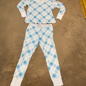 Victoria's Secret Pajama Set in Blue and White Plaid